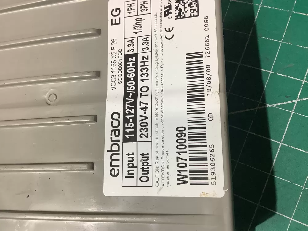 Kenmore W11087200 Refrigerator Control Board Inverter AZ194992 | AR436