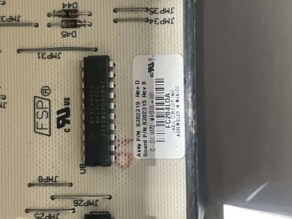 Whirlpool 8302319 Oven Double Control Board AZ229371 | Wmv235