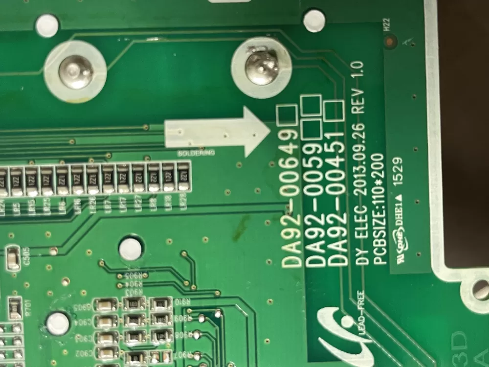 Samsung DA92 00649A Refrigerator Control Board Dispenser AZ37274 | Wm458