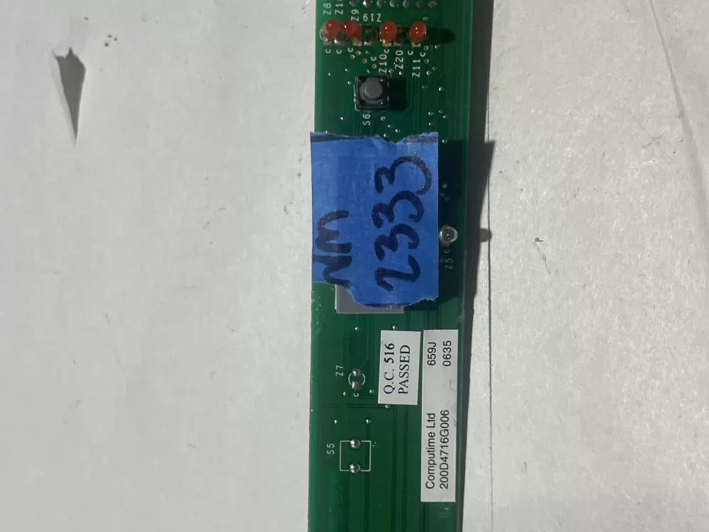 GE 200D4716G006 Refrigerator User Interface Control Board AZ130623 | Wm2333