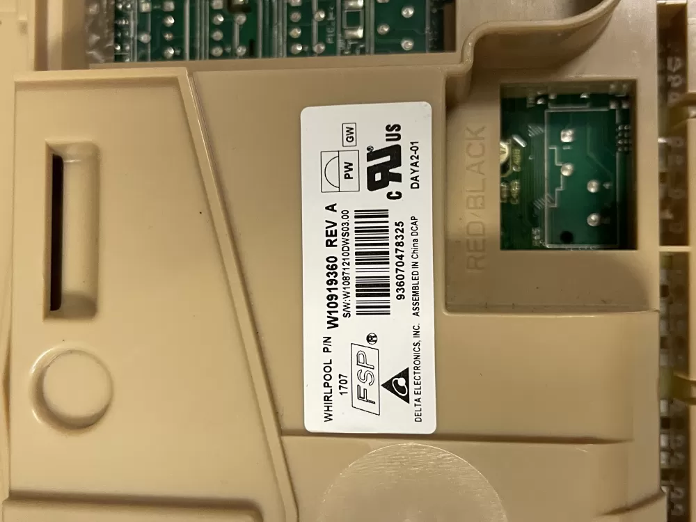 Whirlpool W10919360 W11087226 Dishwasher Control Board # AZ216413 | Wm1860