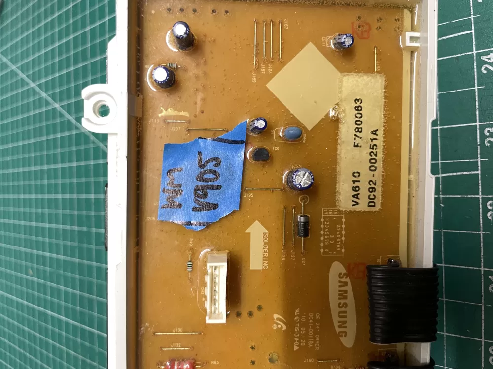 GE Samsung DC92-00251A Dryer Control Board AZ204442 | Wmv905