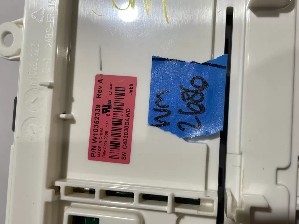 Whirlpool W10352339 Washer Control AZ182258 | Wm1686