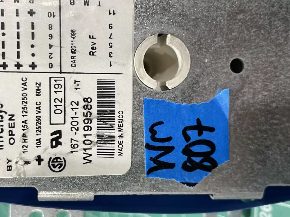 Whirlpool W10039490 W10199588 Dishwasher Magic Chef Timer AZ189912 | Wm807