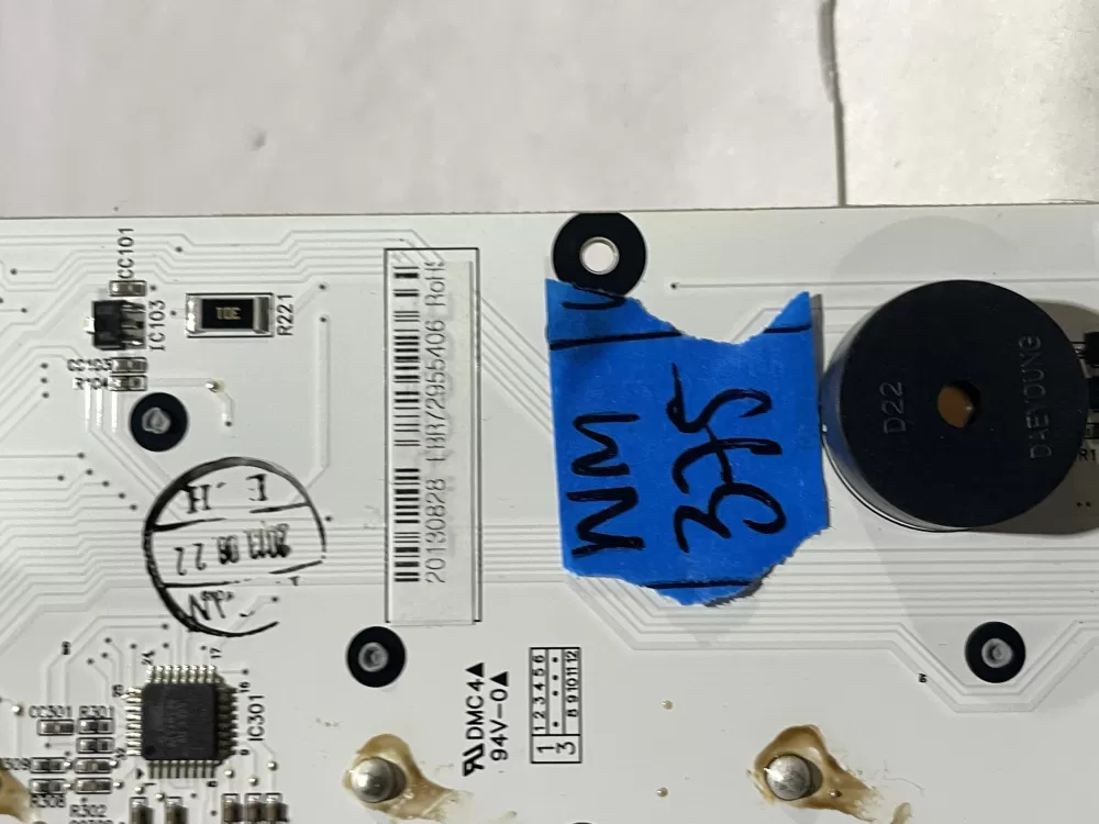 LG EBR72955406 Refrigerator Control Board Pcb Display