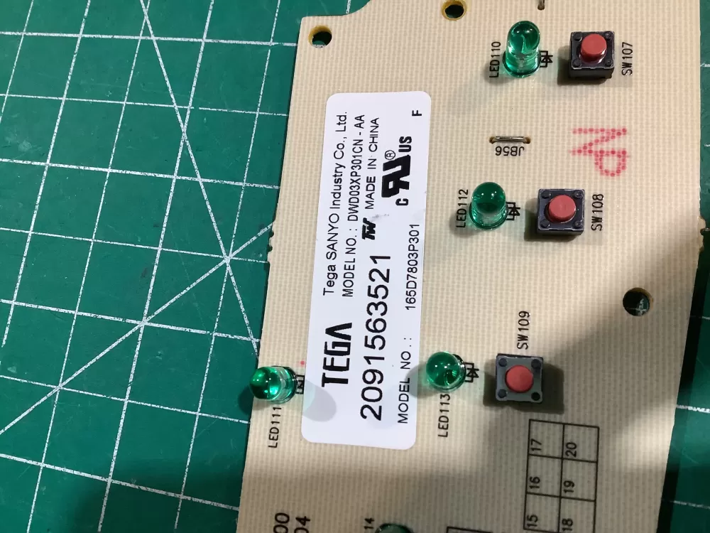 GE 165D7803P301 Dishwasher Control Board AZ148170 | NR2486