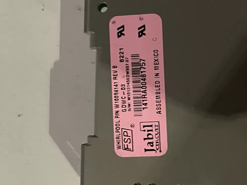 Kenmore KitchenAid W10084141 Dishwasher Control Board AZ33506 | Wm341