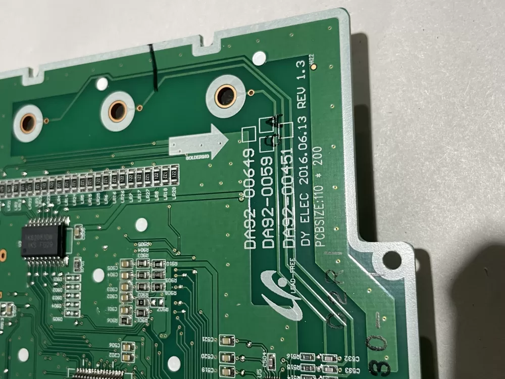 Samsung DA92 00649A Refrigerator Control Board Dispenser AZ141538 | Wm2211