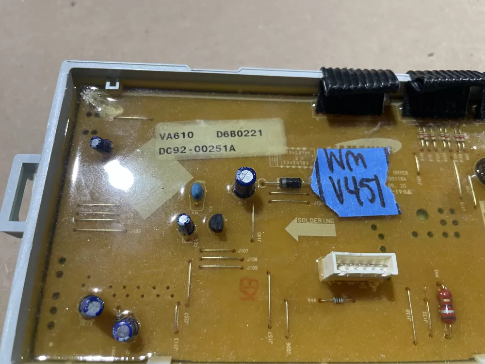 GE Samsung DC92-00251A Dryer Control Board AZ85230 | Wmv451