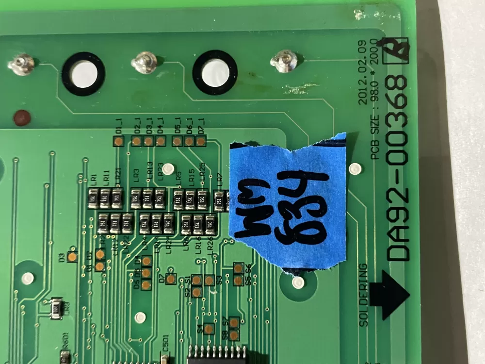 Samsung DA92-00368 B Refrigerator Dispenser UI Control Board AZ189262 | Wm856