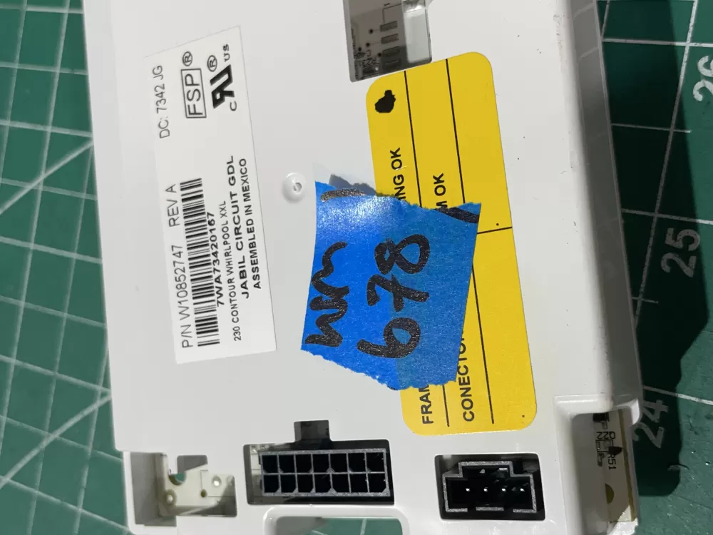 Whirlpool W10852747 Refrigerator Control Board Dispenser AZ196188 | Wm678