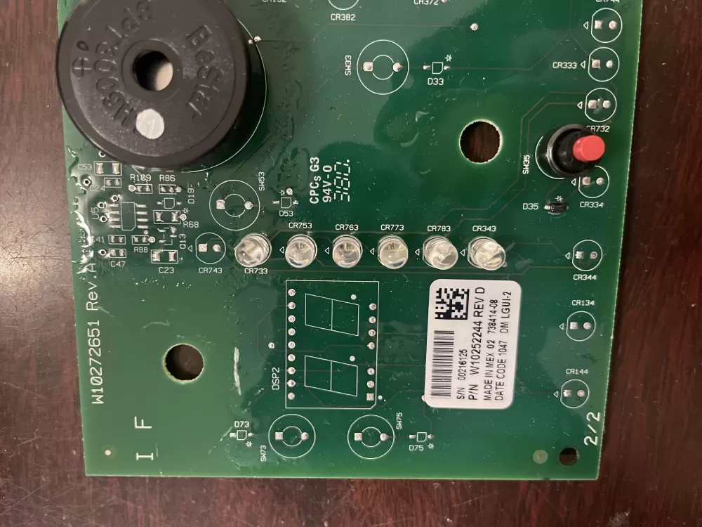 Whirlpool W10252244 Dryer Control Board AZ47706 | KMV130