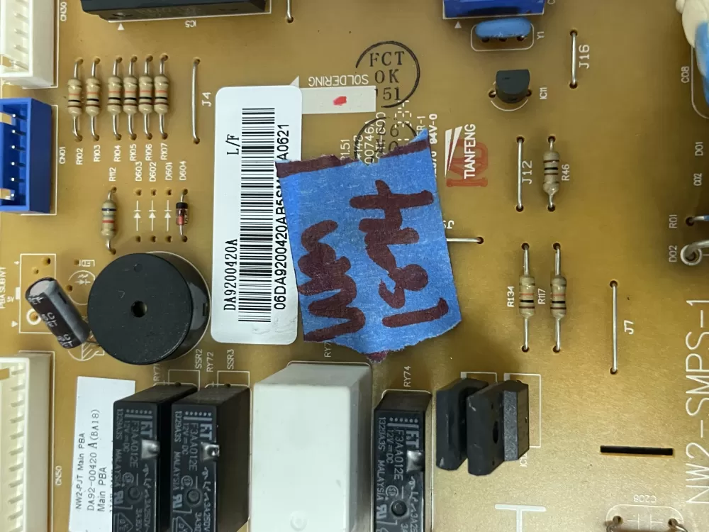 Samsung DA92 00420A Refrigerator Control Board AZ52286 | Wm1894