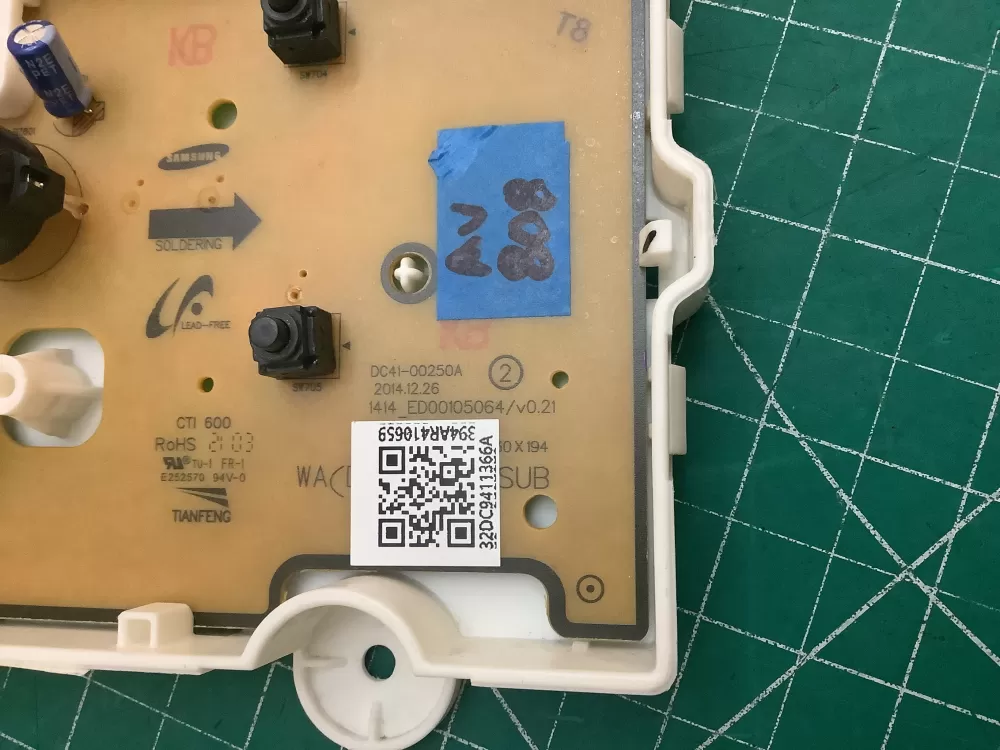 Samsung DC94 11366A Dryer Control Board Display AZ219064 | ARV808