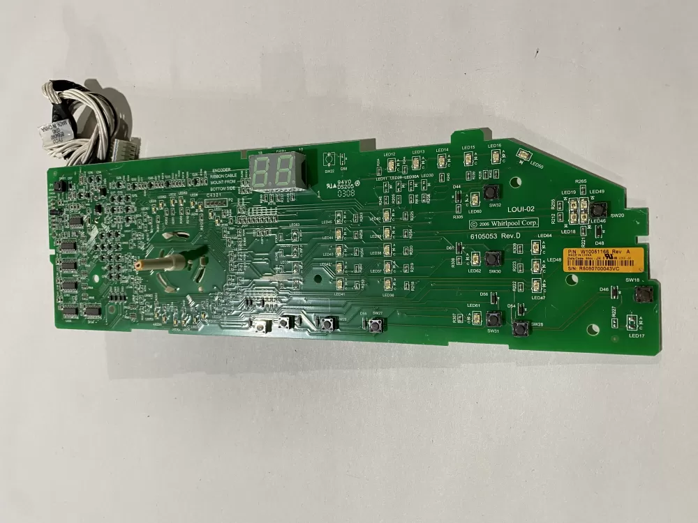 Whirlpool W10051166 Dryer Control Board