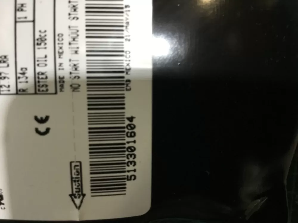 Kenmore EM3Y60HLP Refrigerator Compressor AZ150329 | SL72