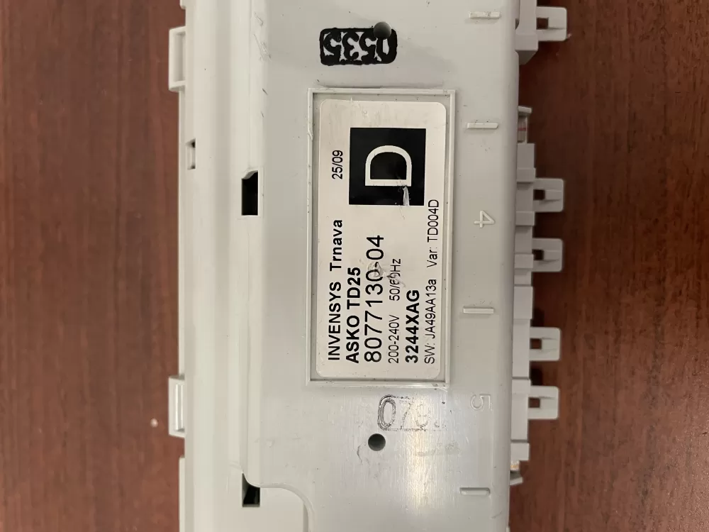 Asko 8077130 04 Dryer Control Board AZ28727 | KMV118