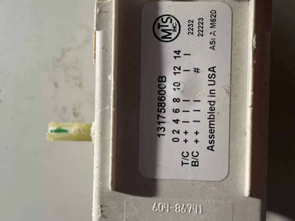 Frigidaire 131758600B GE Kenmore Washer Timer AZ39943 | Wm369