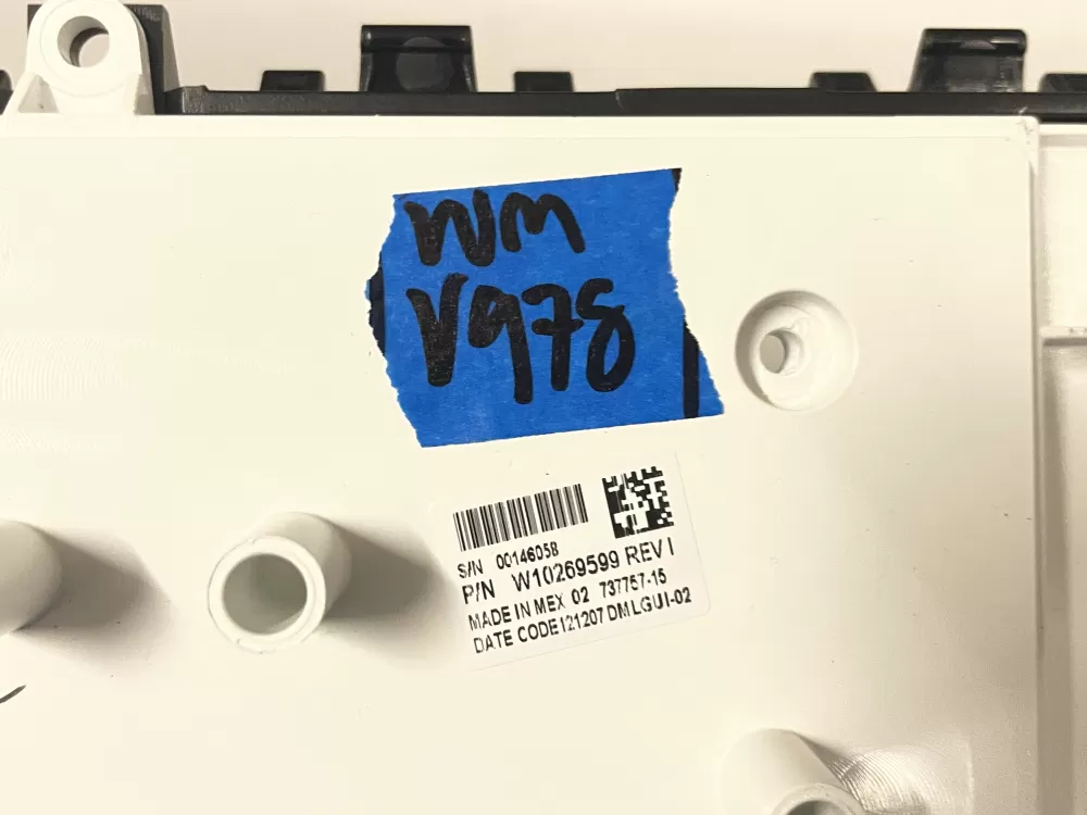 Whirlpool W10252255 WPW10269599 Washer Control Board AZ225215 | Wmv978