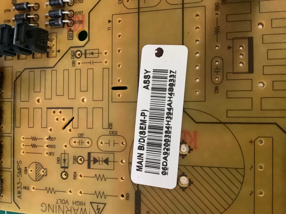 Samsung DA92 00384H Refrigerator Control Board AZ194738 | NR590