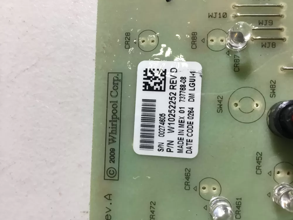 Whirlpool Maytag W10272650 W10252252 Washer Main Control Board AZ36354 | NRV237