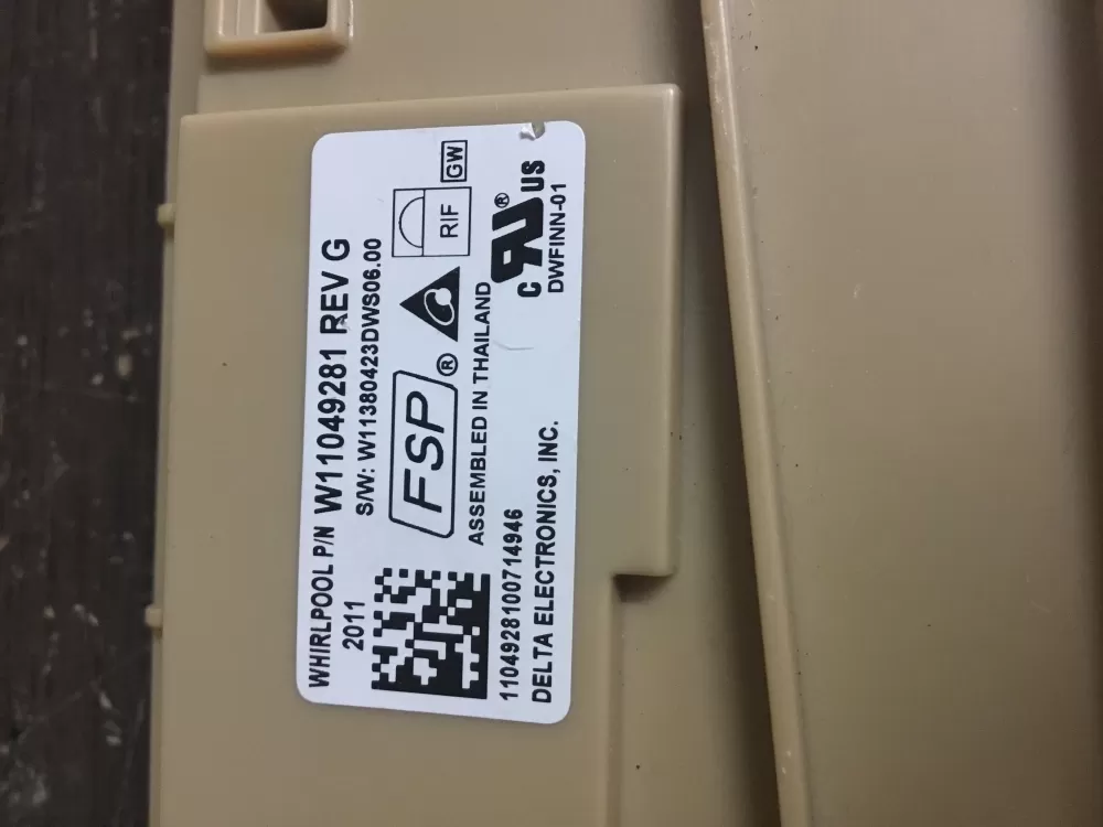 Whirlpool W11049281 Dishwasher Control Board AZ18466 | NR58