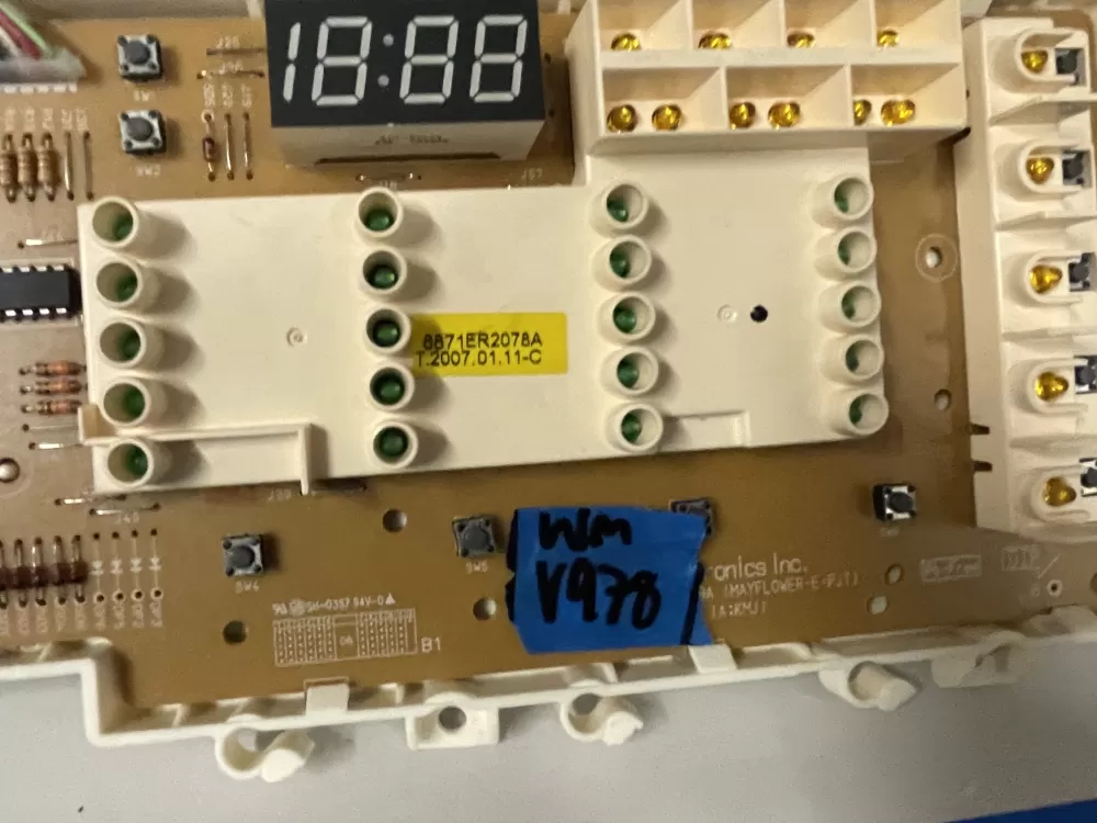 LG 6870EC9259A 6871ER2078A Washer Control Board AZ225206 | Wmv978