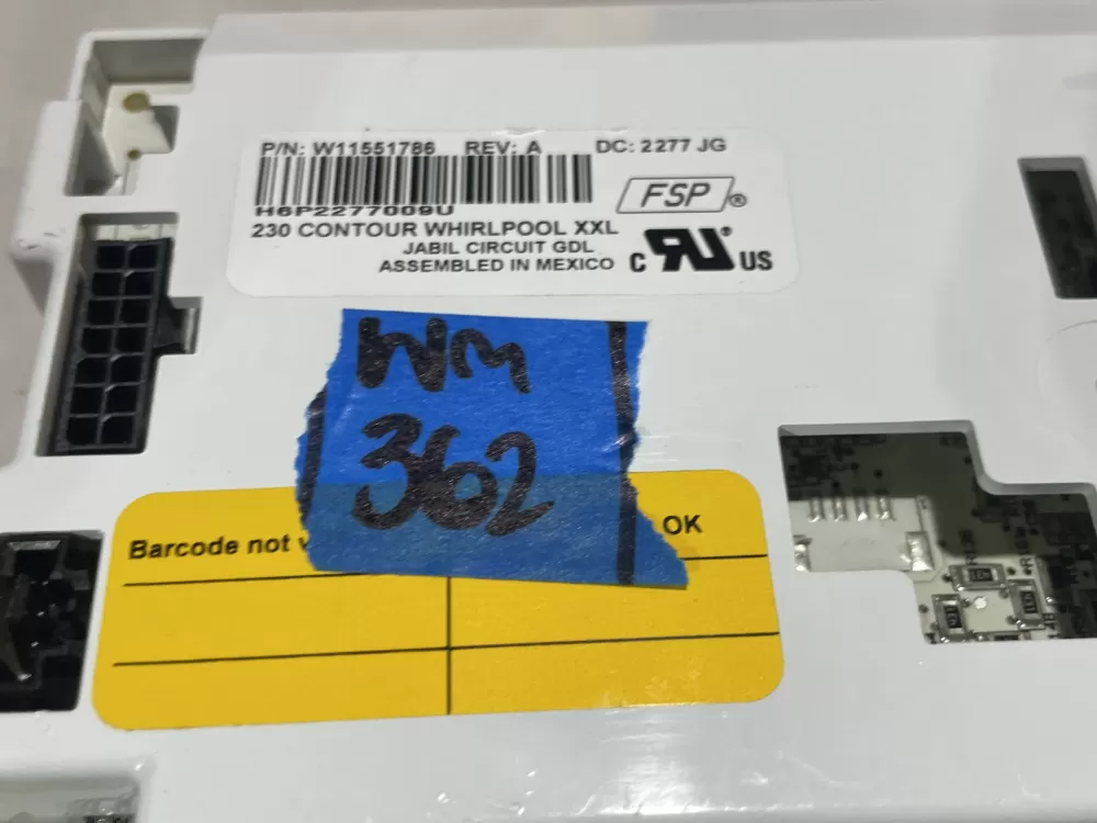 Whirlpool W11636544 Refrigerator Control Board Dispenser AZ161184 | Wm362