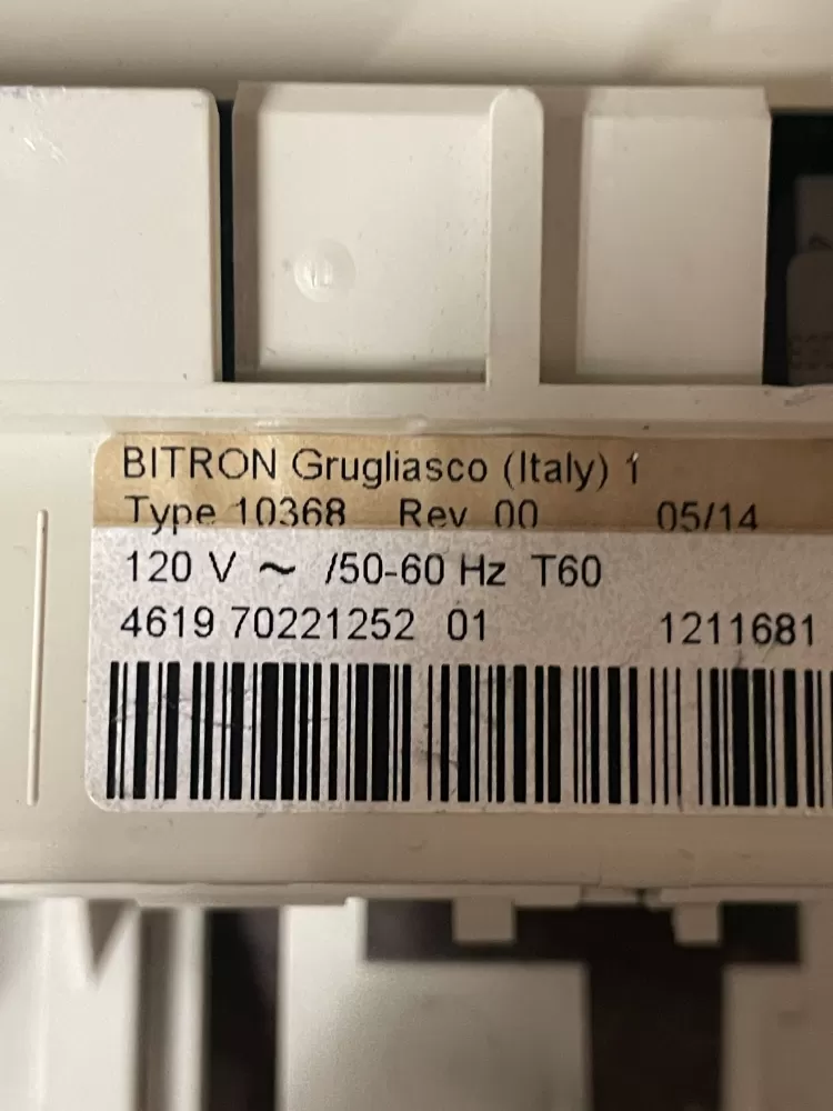 Whirlpool 4619 70221252 01 46197022125201 Washer Control Board AZ39796 | Wmv394