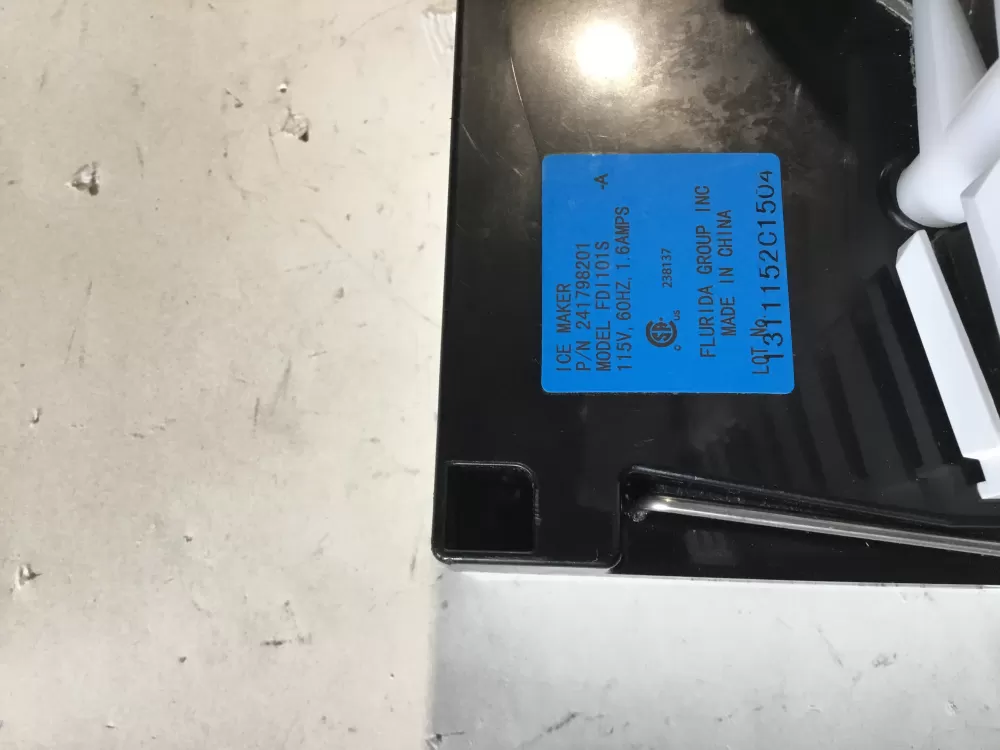 Crosley  Electrolux  Frigidaire  Kenmore  White Westinghouse 241642501 241642503A 3206327 3206329 241642511 241798201 241798209 241798211 241798220 241798224 5303320545 5304445222 5304456669 5304456671 75304445222 75304456669 75304456671 75304456672 241798231 Refrigerator Ice Maker