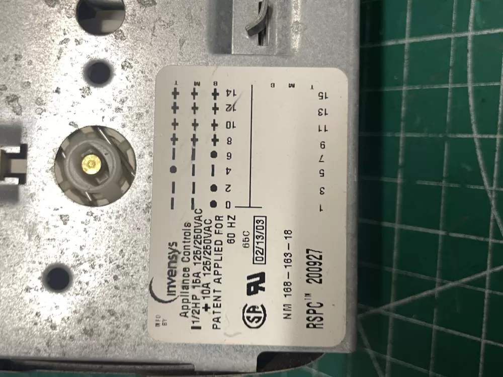 SpeedQueen 168-163-18 200927 Washer Timer AZ211851 | Wm830