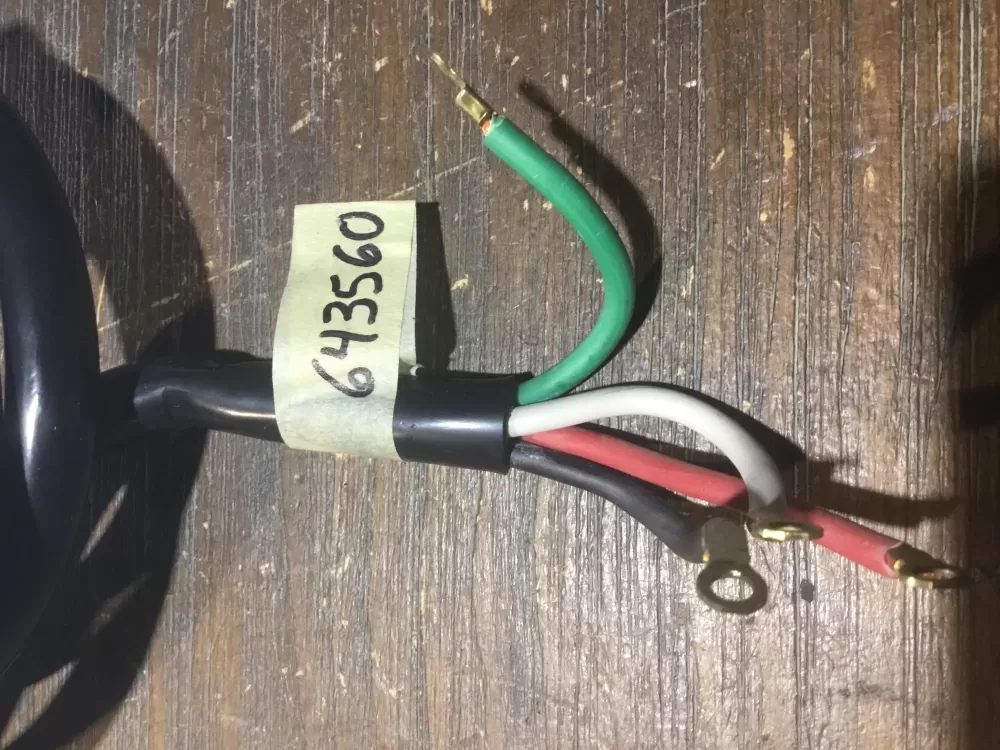 Bosch 643560 00643560 AP4298275 1387479 643560 671582 AH3479415 EA3479415 PS3479415 PS8729972 Dryer Power Cord