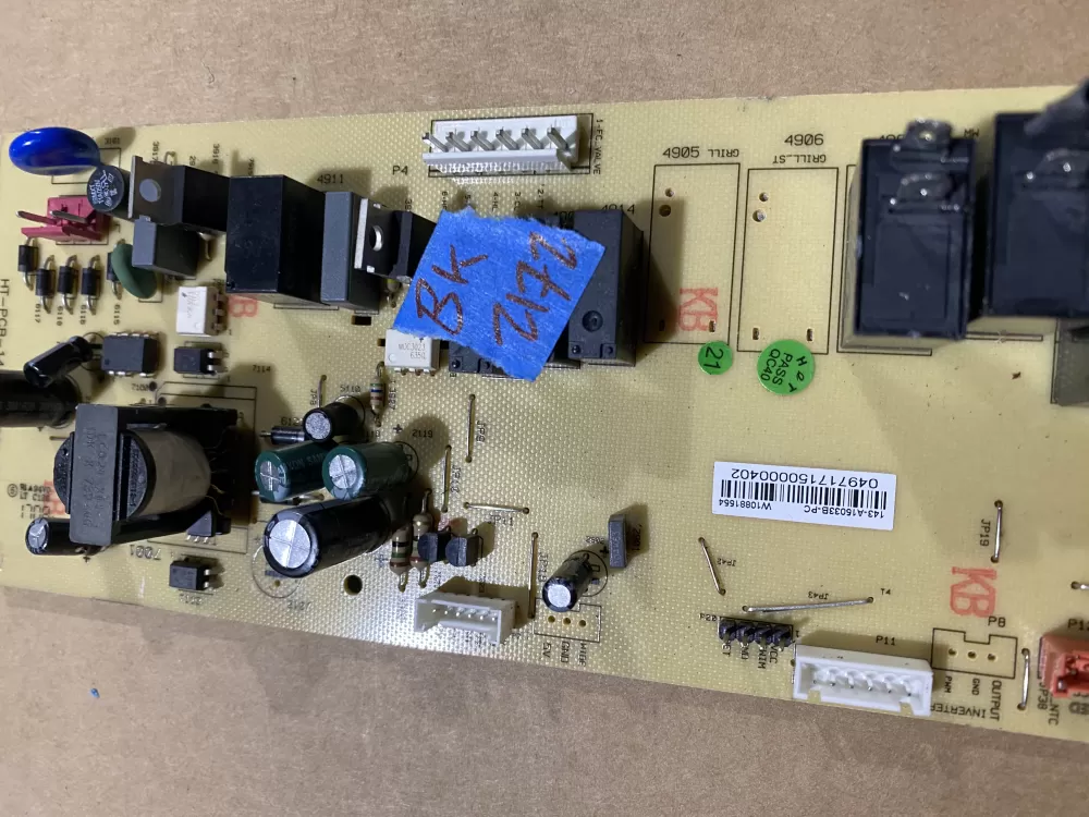 Whirlpool W10881554 Microwave Control Board AZ117527 | BK2172