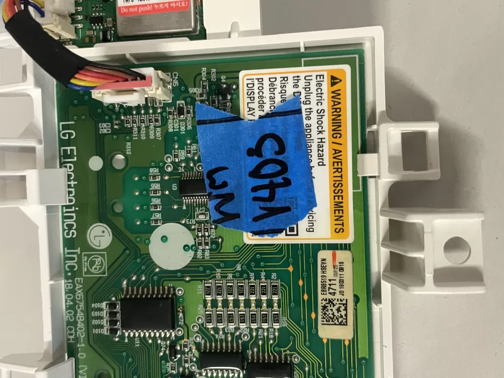 LG EBR85194711 Washer Control Board Panel AZ227459 | Wmv403