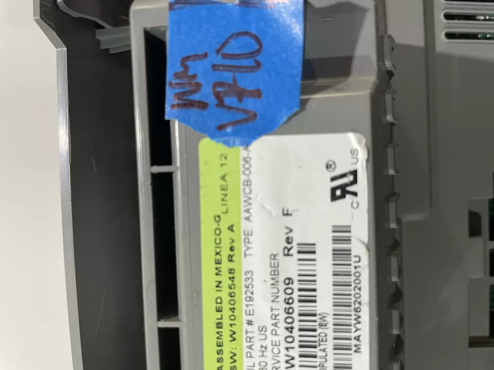 Whirlpool Amana W10406609 Washer Control Board AZ181013 | Wmv710