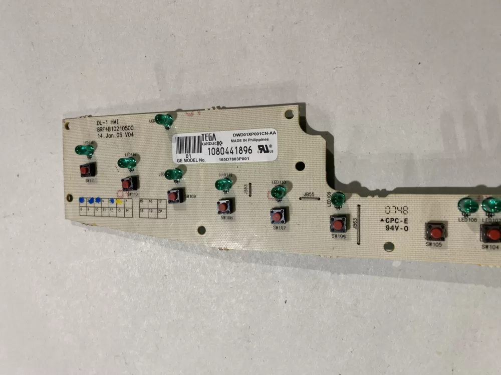 GE 165D7803P001 WD21X10378 Dishwasher Control Board AZ158358 | BKV806