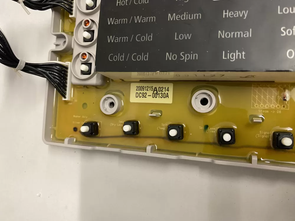 Samsung DC92-00130A DC92-00125A Washer UI Control Board AZ227473 | BK1931
