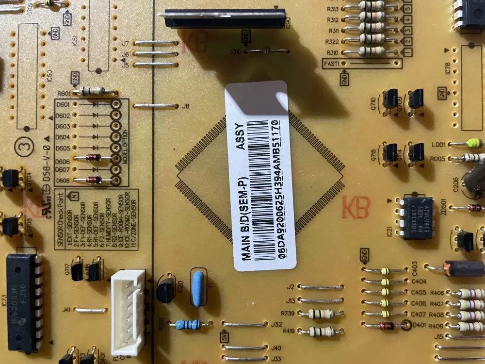 Samsung DA92 00625H Refrigerator Control Board AZ227774 | Wm1895