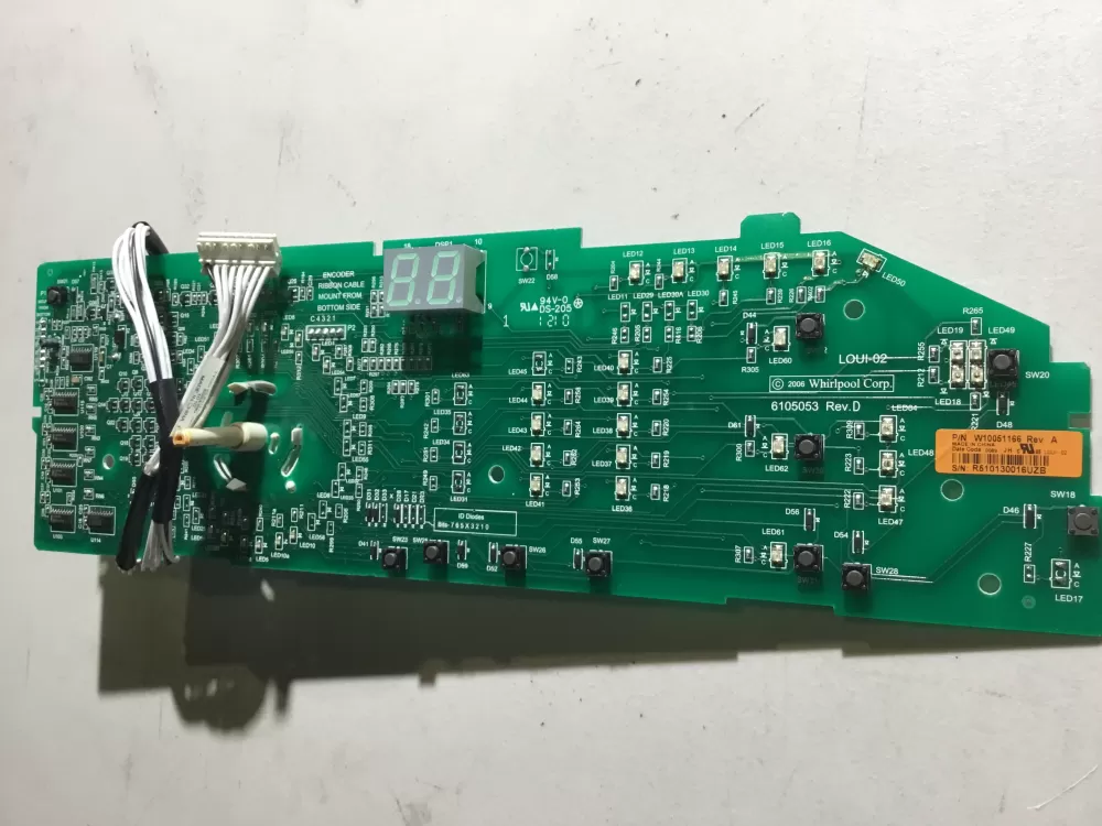 Whirlpool W10051166 Dryer Control Board