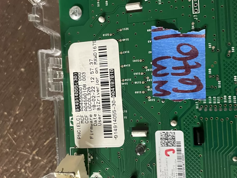 Electrolux 914914055 A04187810 Washer UI Control Board AZ47304 | Wm646