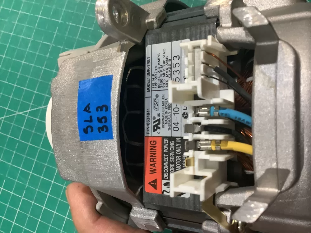 Whirlpool Kenmore KitchenAid 8193509 Dishwasher Pump Motor AZ231794 | SLA353