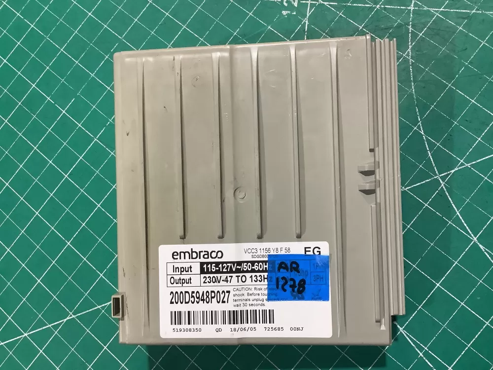GE 200D5948P027 519308350 Refrigerator Inverter Control Board AZ227684 | AR1278