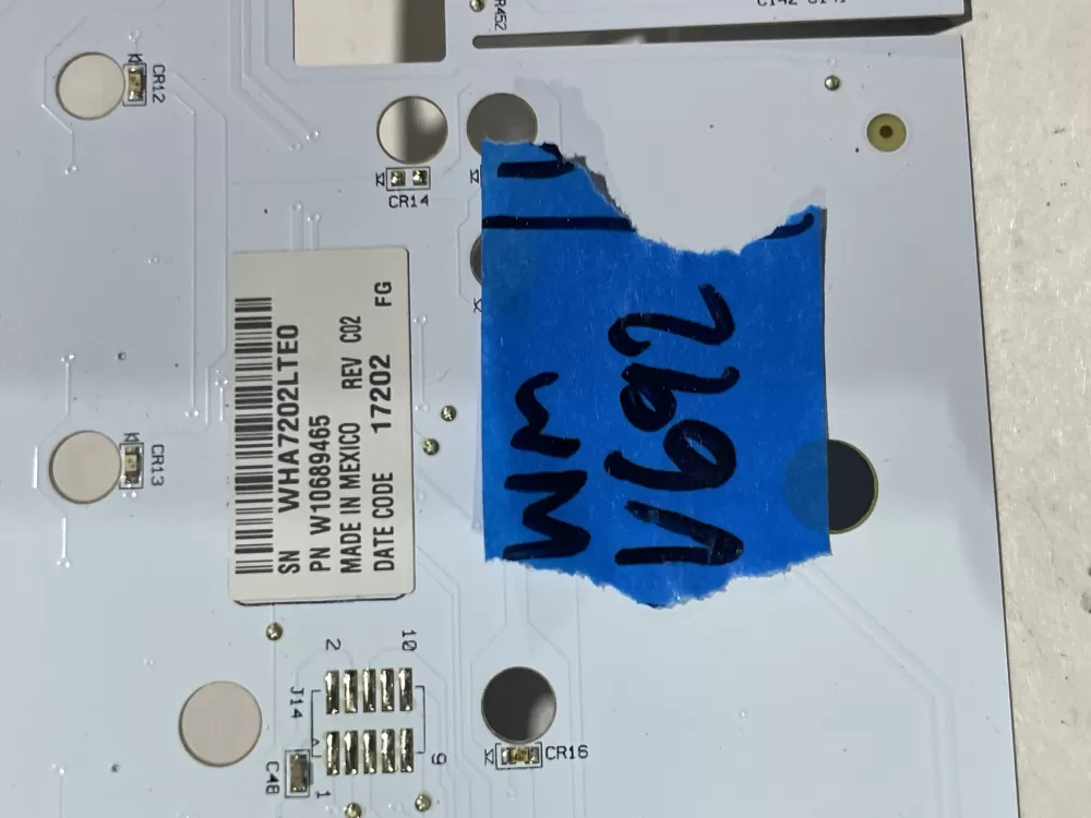 Whirlpool W10689465 Washer Control Board Interface AZ149696 | Wmv692