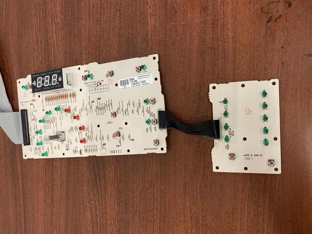 GE  Whirlpool 212D1119P006 WE4M386 Dryer Control Board Interface