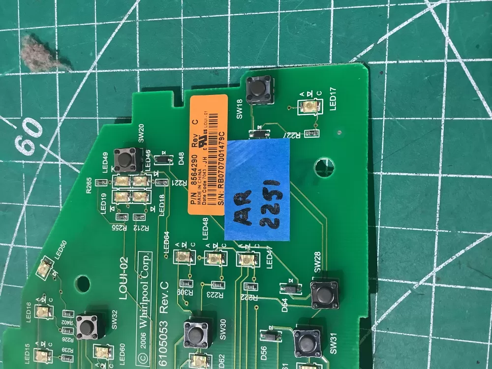 Whirlpool Maytag Kenmore 8564290 8565349 Washer Control Board AZ193152 | AR2251