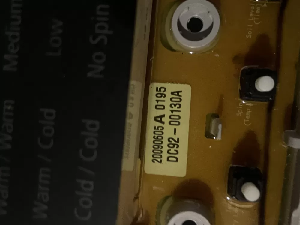 Samsung DC92-00130A DC92-00125A Washer UI Control Board AZ34149 | Wm1697