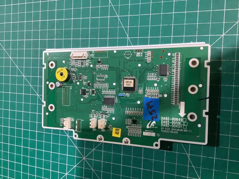Samsung DA92 00649A Refrigerator Control Board Dispenser AZ168628 | NR2579