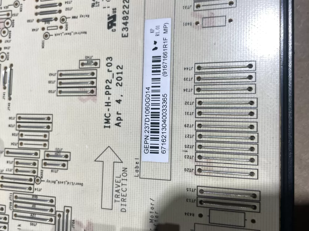 GE 237D1060G014 Washer Control Board AZ76773 | Wmv625
