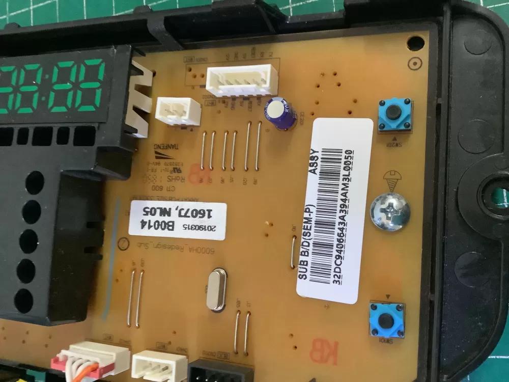 Samsung DC92-01607J DC94-06643A Dryer UI Control Board AZ195925 | NRV891