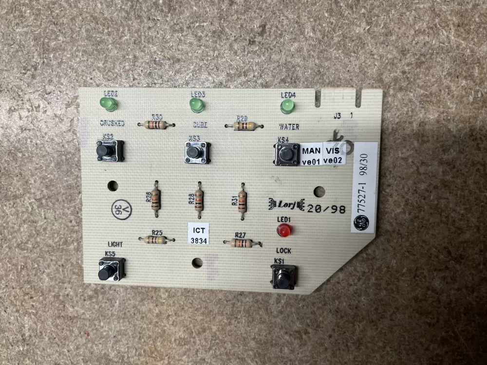 Whirlpool  Maytag  Jenn Air  Admiral WP61003421  AP6009993  61003421  665292  77527-1  PS11743168 Refrigerator Dispenser Control Board